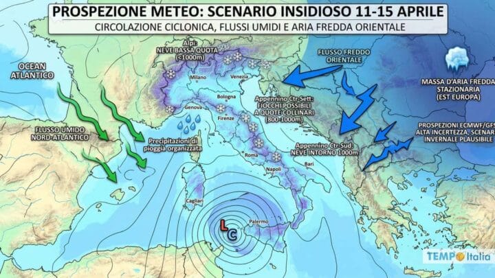 10-15 Aprile: cede l’anticiclone, il maltempo torna a far paura
