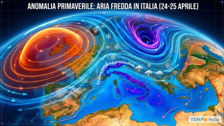 20-25 Aprile, il freddo artico scende fino al Sud: numeri, date e rischi concreti per l’Italia