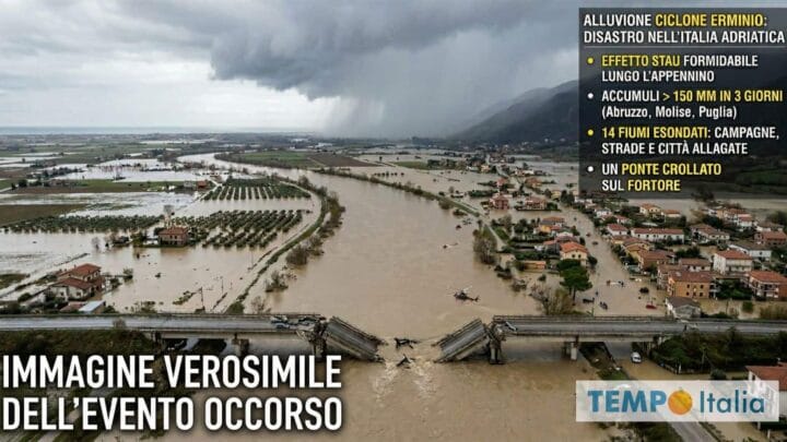 Tre giorni di diluvio: il ciclone Erminio devasta il Centro-Sud adriatico