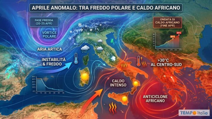 Da un estremo all’altro: Aprile tra caldo africano, freddo e temporali. E Maggio non sarà da meno