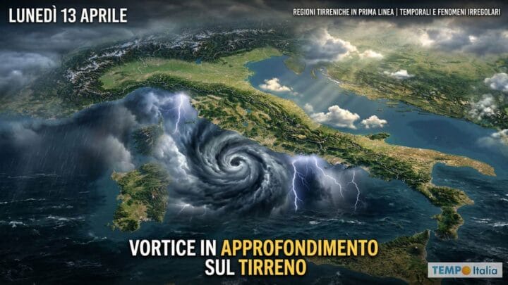 Domenica ultima impennata del caldo, poi il ciclone: piogge persistenti, temporali e scirocco al Sud