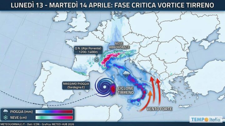 Dall’Algeria alle Alpi: Domenica le prime piogge, Lunedì burrasca su Piemonte e Sardegna