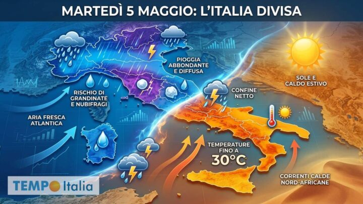 Dopo il Ponte si cambia davvero: perturbazioni atlantiche in serie, al Sud si va verso i 30°C