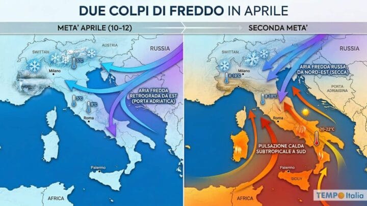 Aprile africano o polare? L’aria siberiana sfida il gobbo africano