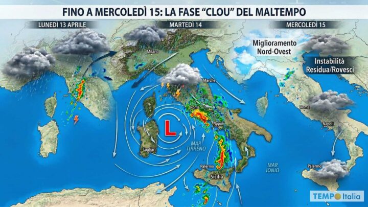 Piogge africane per tre giorni, poi CALDO: ecco come cambia il meteo fino al 19 Aprile