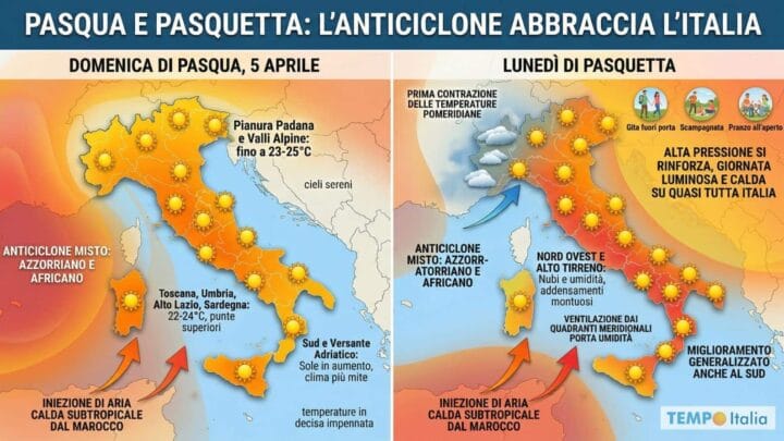Il meteo fa un salto di stagione: da Sabato cambia tutto, e Pasqua sorride