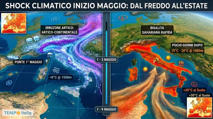 Dal freddo Artico al caldo Africano in pochi giorni: Maggio rischia di sorprendere tutti