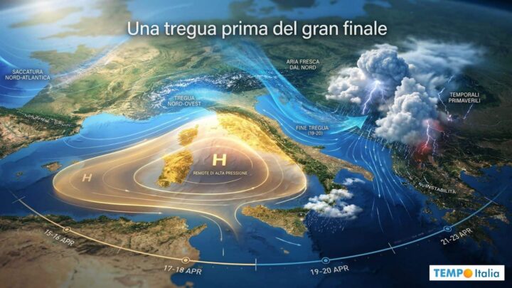 Fine del caldo anomalo: maltempo a più riprese, breve tregua e il gran finale di Aprile