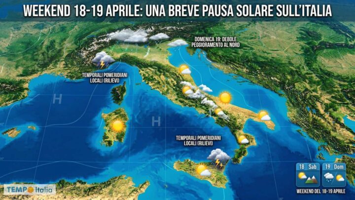 Ancora piogge fino a Giovedì, poi il sole torna protagonista per il weekend