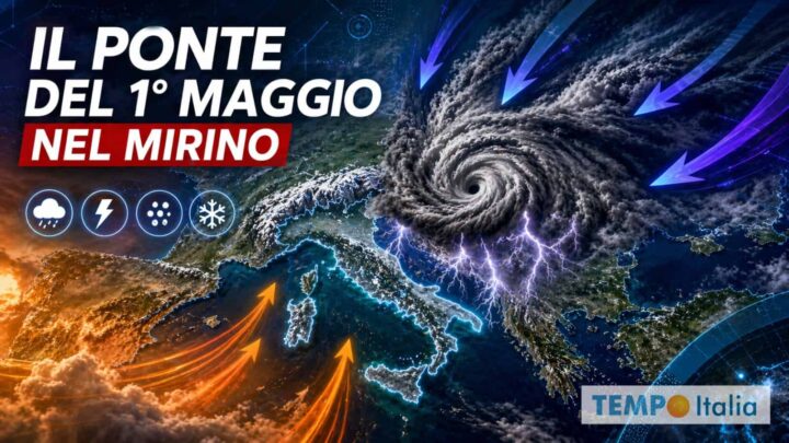 Goccia Fredda nel Ponte del 1° Maggio: temporali, neve in montagna e crollo delle temperature
