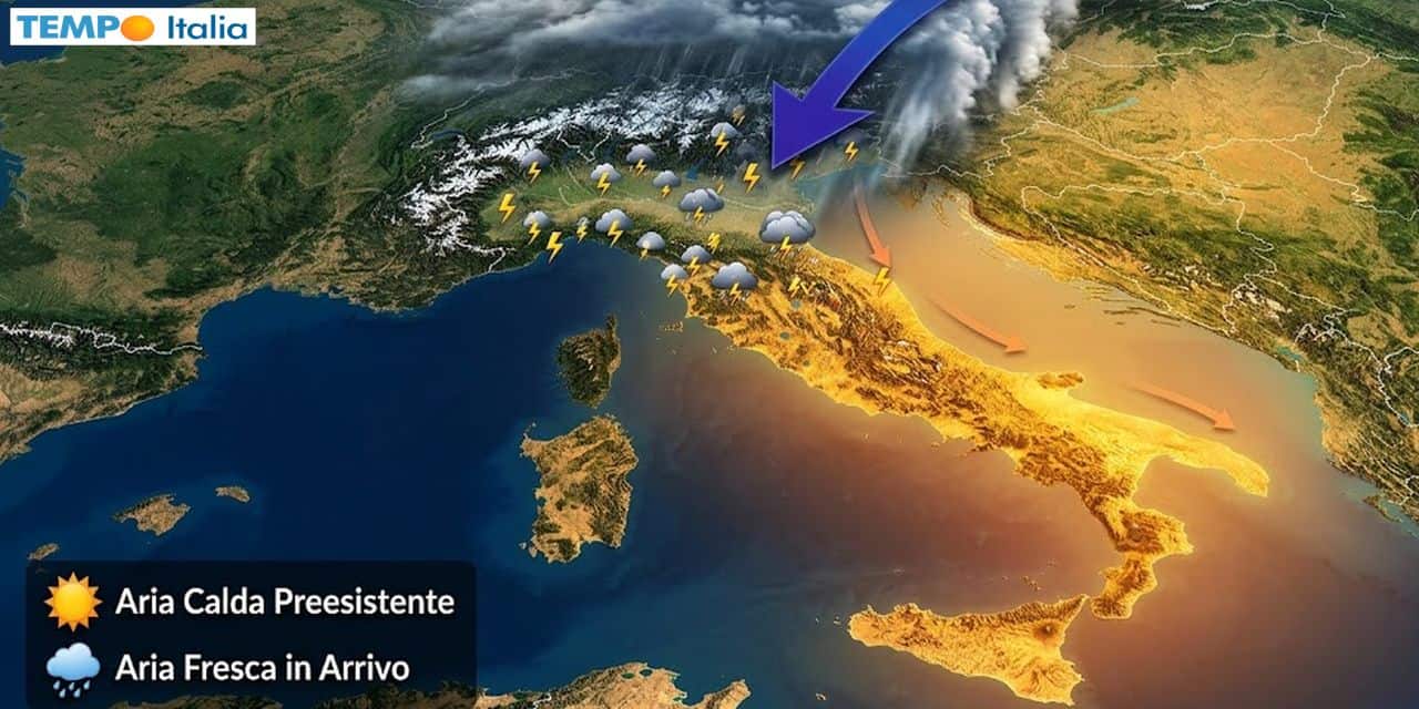 Da Martedì 28 temporali e fresco in rotta verso l'Italia
