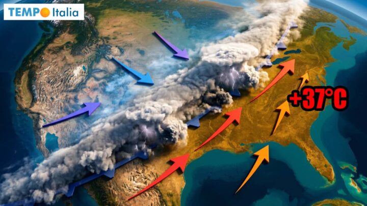Perturbazione fredda di 3.200 km travolge gli Stati Uniti con super temporali