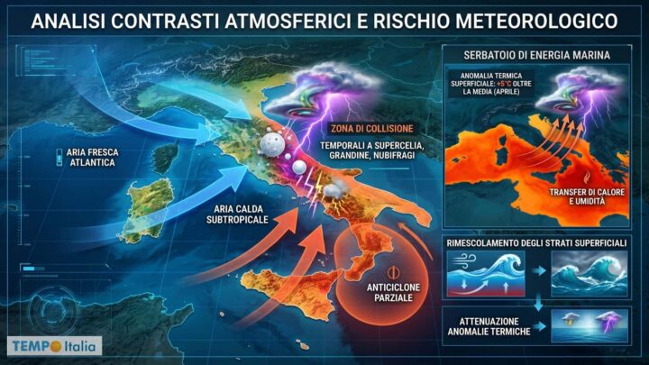 Maggio imprevedibile: piogge atlantiche, contrasti esplosivi e un mare troppo caldo