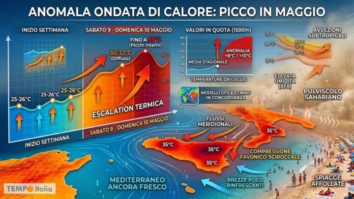 Maggio anticipa l’estate: al Sud il primo Weekend sopra i 30 gradi