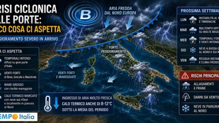 Crisi CICLONICA alle porte: ecco cosa accadrà la prossima settimana