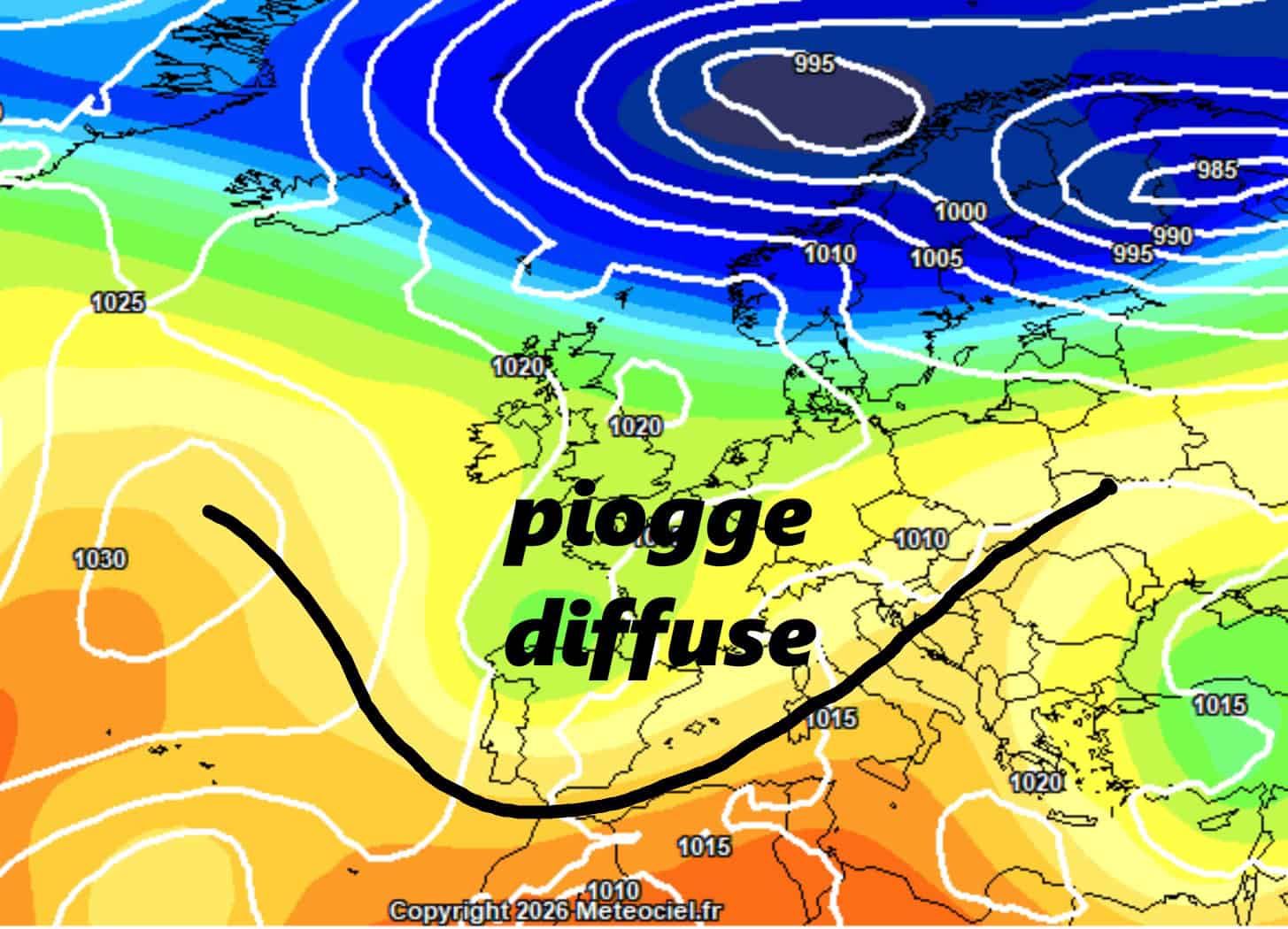 Piogge diffuse in molte regioni del Nord, mentre il Meridione sarà interessato da correnti calde meridionali.