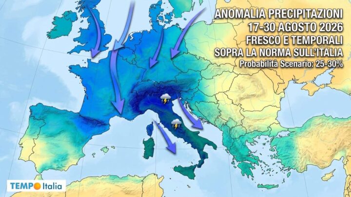 Fresco e maltempo dopo Ferragosto? Diagnosi del Centro Meteo Europeo