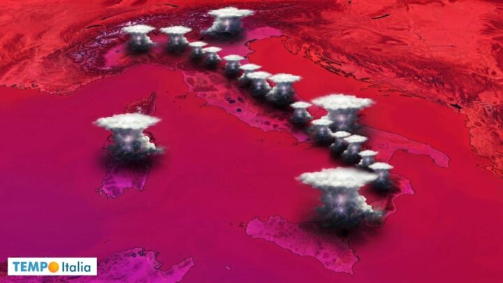 Caldo, si, ma anche temporali “tropicali”. Le Regioni più esposte