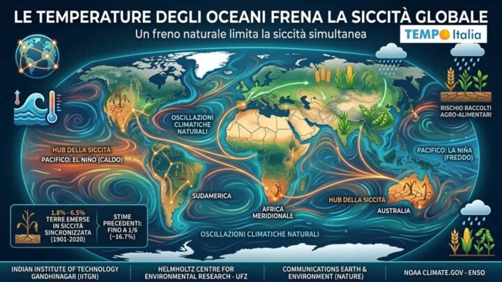 Le temperature degli Oceani frenano la siccità globale