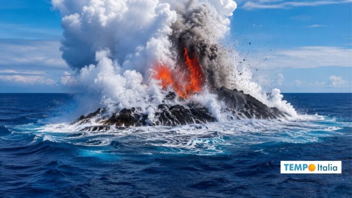 Nasce una nuova isola prodotta da un vulcano sottomarino