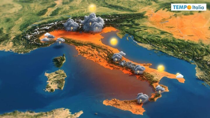 Caldo intenso e temporali. Il meteo Italia sino a venerdì