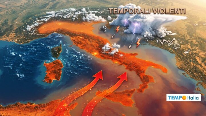 Caldo estremo e temporali: le previsioni meteo di oggi in Italia